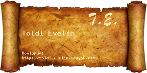 Toldi Evelin névjegykártya